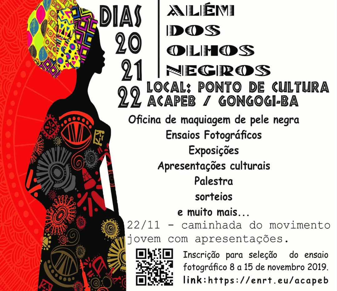 GONGOGI: “Além dos olhos negros” abre com oficinas e é evento de destaque na valorização da cultura e protagonismo juvenil, nesta quarta (20)